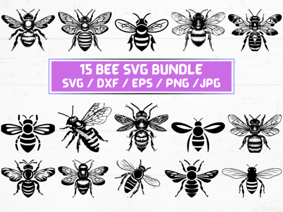 15 Bee SVG File: A Versatile Digital Asset for Designers and Creators