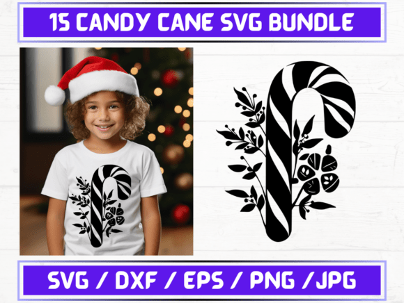 15 Candy Cane SVG. DXF. EPS. JPG. PNG: A Versatile Digital Resource for Designers and Creators
