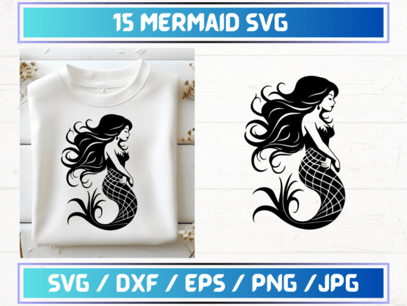 15 Mermaid SVG Files: A Versatile Resource for Designers and Creators