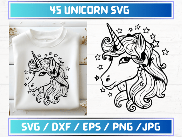 45 Unicorn SVG Files: A Creative Resource for Designers and Artists