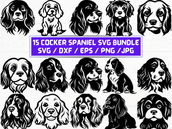 Cocker Spaniel SVG Bundle for Creative Projects