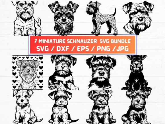 Miniature Schnauzer Dog Svg Bundle: A Versatile Digital Asset for Modern Creators