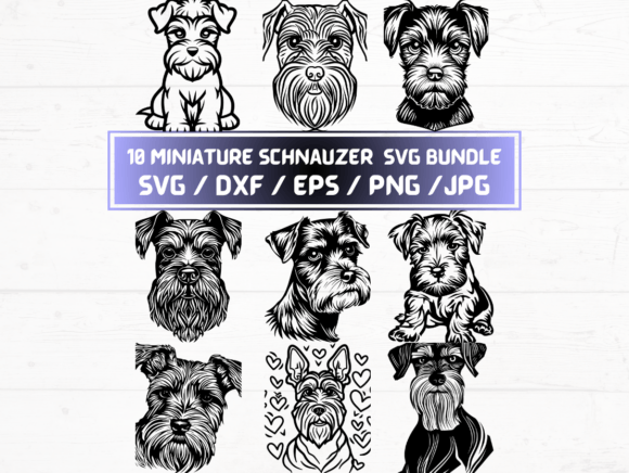 Miniature Schnauzer Svg Bundle: A Versatile Digital Asset for Modern Creators