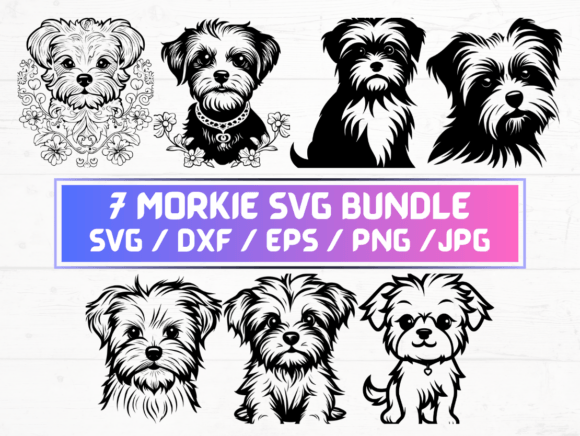 Unlocking Creative Potential: Morkie Svg, DXF, EPS, JPG, PNG for Modern Designers