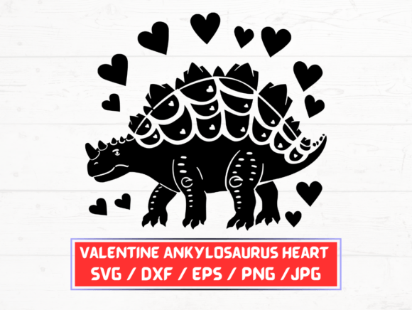 Valentine Ankylosaurus Heart SVG: A Creative Fusion of Prehistoric Charm and Modern Design