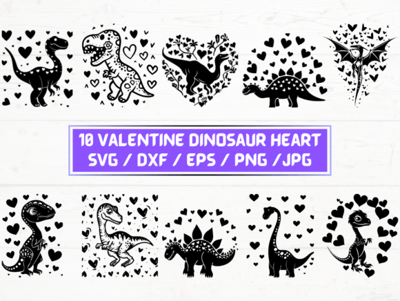 Valentine Dinosaur Heart SVG File: A Creative Fusion for Modern Designers and Entrepreneurs