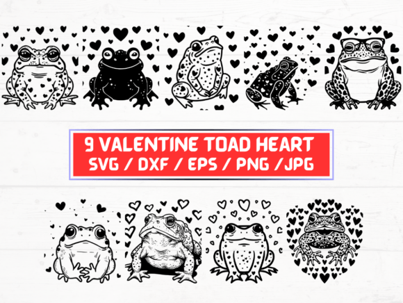 Valentine Toad Heart Design Files